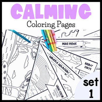 Preview of Mindfulness Activities | Mindful SEL Calm Coloring Pages Printables for Kids