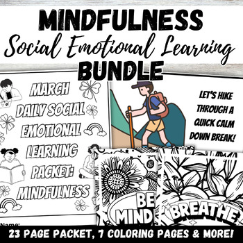 Preview of Mindfulness Activities Social Emotional Learning Bundle