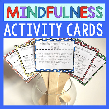 Preview of Mindfulness Activity Brain Break Cards For Calm Down Corners And Self-Regulation