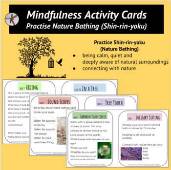 Preview of Mindfulness Activity Cards - Health & Wellbeing - PE - Shin-rin-yoku