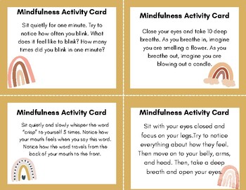 Preview of Mindfulness Activity Cards