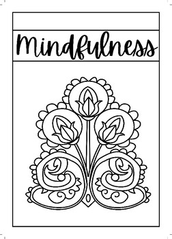 Preview of Mindfulness - Adult coloring in book.