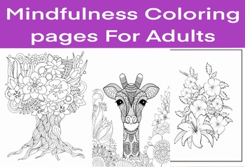 Preview of Mindfulness Adults Coloring Bundle| Stress Relief Coloring Bundle