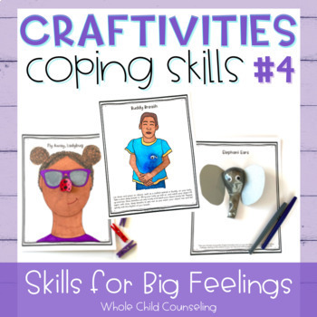Preview of Mindfulness CBT Coping Skill Arts and Craft Activity Counseling Project Set 4