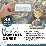 Preview of Mindfulness Cards, Mindfulness Activities | Focus & Calm | Brain Breaks