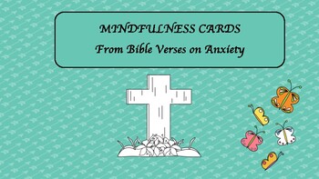Preview of Mindfulness Cards from Bible Verses on Anxiety(SEL and Distance Learning)
