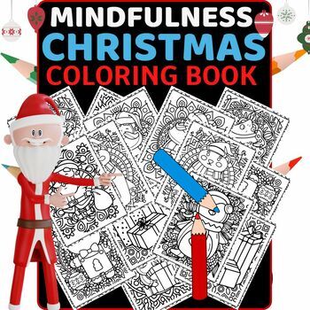 Preview of Mindfulness Winter Coloring Pages,December coloring for New Year, 100%printable