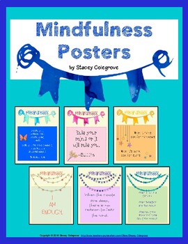 Preview of Mindfulness Classroom Posters : Affirmations, Meditation, & Growth Mindset
