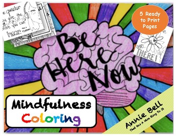 Preview of Mindfulness Coloring - 5 page BUNDLE