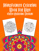 Mindfulness Coloring Book Printable Pages, Draw Stress Rel