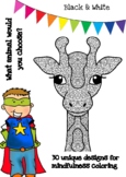 Mindfulness Coloring - 30 Animals