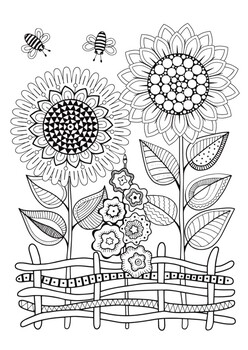 Mindfulness Coloring Pages - 12 Flowers by MR PYP | TpT