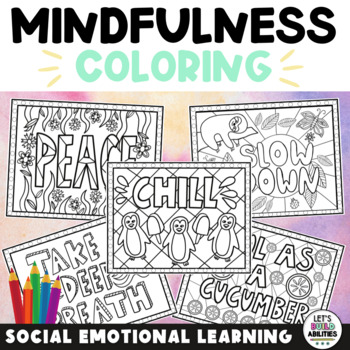 Preview of Mindfulness Coloring Pages Calming Activity for Special Education