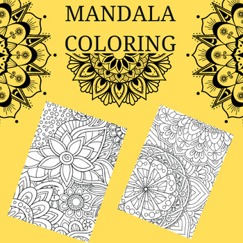 Preview of Mindfulness Coloring Pages For Kids Bundle - Printable Mandala Coloring Sheets.
