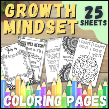 Preview of Mindfulness Coloring Pages | Social Emotional Learning | State Testing | Set #1
