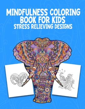 Preview of Mindfulness Coloring Worksheets: Mandalas, Flowers, Animals 31 Pages No Prep Art