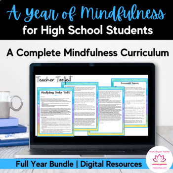 Preview of Mindfulness Curriculum for High School, bundle