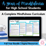Mindfulness Curriculum for High School, bundle