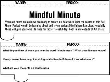 Preview of Mindfulness Do Now Series