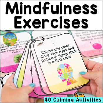 Preview of Mindfulness Exercises Cards - SEL Activities for Self-Regulation & Calm