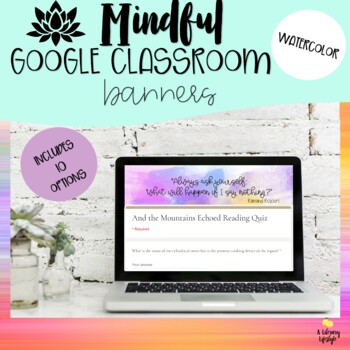 Preview of Mindfulness Google Classroom Banners/ Headers