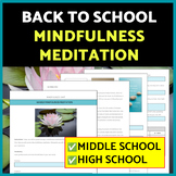 Mindfulness Guided Meditation and Article: Middle and High