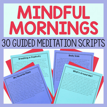 Preview of Mindfulness Guided Meditations For Self-Regulation, Morning Meetings & SEL