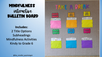 Preview of Mindfulness Interactive Bulletin Board K to 6