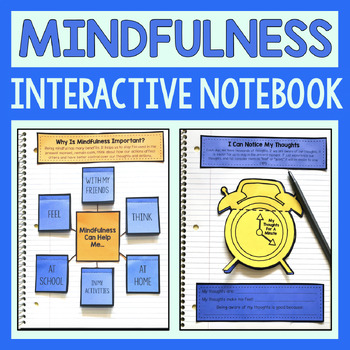 Preview of Mindfulness Interactive Notebook Activities For Counseling And SEL Lessons