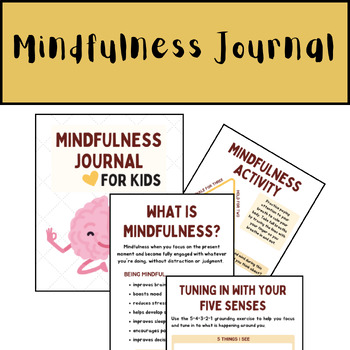 Preview of SEL: Mindfulness Journal