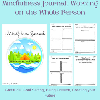 Preview of Mindfulness Journal: Help ease anxiety and vision a bright future 
