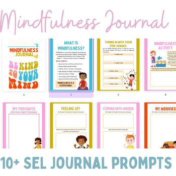Preview of Mindfulness Journal - Interactive SEL activities for beginning of the year