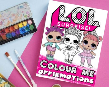 Preview of Mindfulness LOL Coloring Pages Book Printable Affirmation Cards For Kids