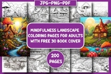Mindfulness Landscape Coloring Page