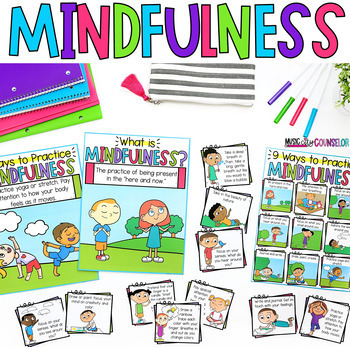 Preview of Mindfulness Lesson, Coping Skills, Counseling & SEL