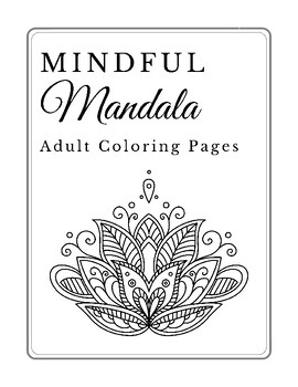 Preview of Mindfulness Mandala Coloring Pages