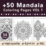 Mindfulness Mandala Coloring Pages Bundle, Printable Manda