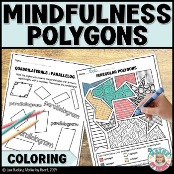 Preview of Classifying Triangles, Quadrilaterals & Polygons Coloring Activity 3rd Grade