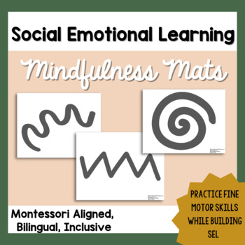 Preview of Mindfulness Mats Social Emotional Learning Bilingual