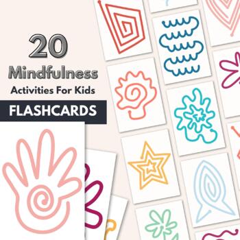 Preview of Mindfulness Meditation Breathing Finger Tracing Calm Down Activity Cards