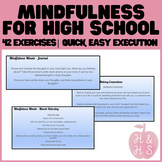 Mindfulness Minute Exercises for High School