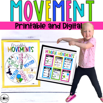 Preview of Mindfulness Movement Activities - Brain Breaks - Social Emotional Learning SEL