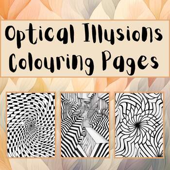 Preview of Mindfulness Optical Illusion Colouring Pages