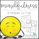 Mindfulness Parent Letter | Executive Functioning | Parent