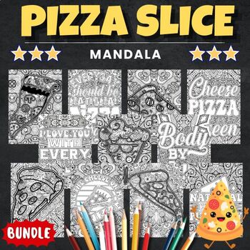 Preview of Printable Pizza Slice | National Pizza Day Coloring Pages Sheets