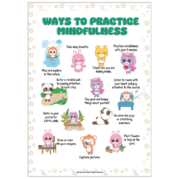Preview of Mindfulness SEL Poster - Digital Printable
