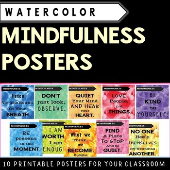 Mindfulness Posters by Multi Grade Mania | Teachers Pay Teachers
