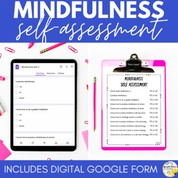 Preview of Mindfulness School Counseling Self-Assessment