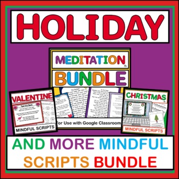 Preview of Mindfulness Scripts for Holidays and Self Regulation Bundle