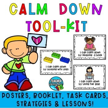 Preview of Calm Down Corner, Mindfulness Activities, SEL Lesson, Self-Regulation Strategies